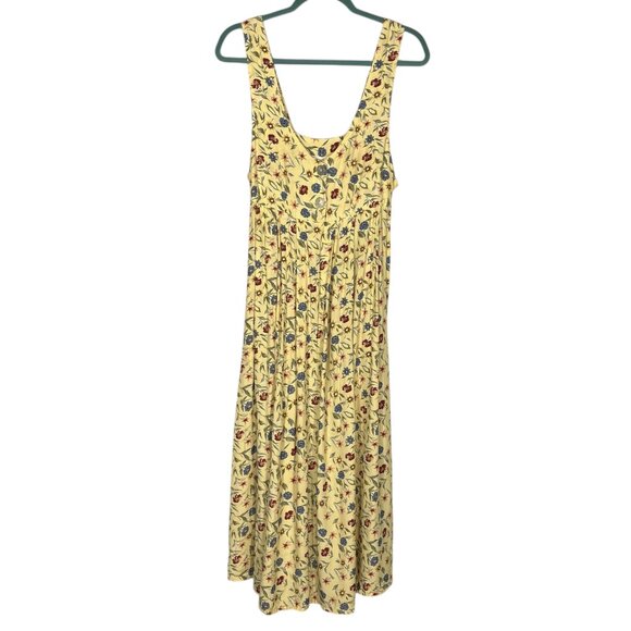 Compagnie Internationale Express Womens Maxi Dress S Yellow Floral Cottagecore - Picture 1 of 13